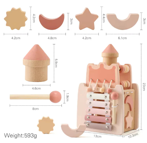 Montessori Wooden Castle Blocks – Educational Toy for Babies & Toddlers | Safe, Non-Toxic & Imaginative Play