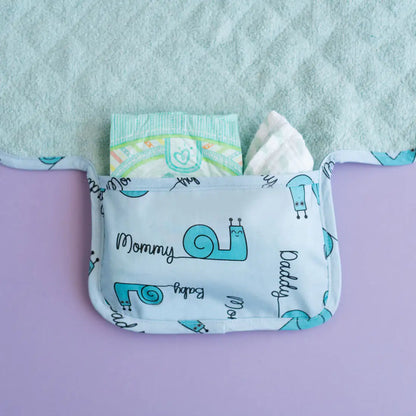 Milk&Moo "Sangaloz" Portable Baby Changing Pad  | 100% Oeko-Tex Certified Cotton | Waterproof, Travel-Friendly & Soft for Sensitive Skin