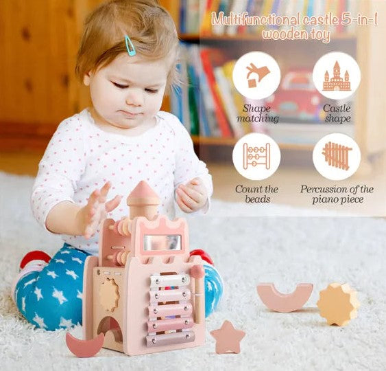 Montessori Wooden Castle Blocks – Educational Toy for Babies & Toddlers | Safe, Non-Toxic & Imaginative Play