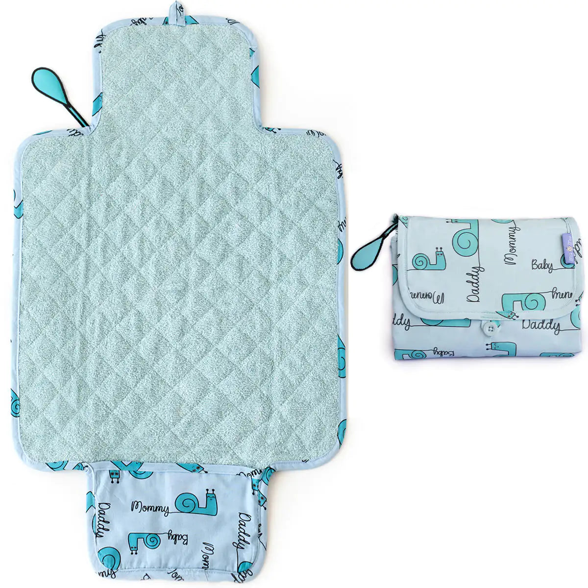 Milk&Moo "Sangaloz" Portable Baby Changing Pad  | 100% Oeko-Tex Certified Cotton | Waterproof, Travel-Friendly & Soft for Sensitive Skin