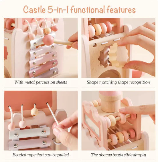 Montessori Wooden Castle Blocks – Educational Toy for Babies & Toddlers | Safe, Non-Toxic & Imaginative Play
