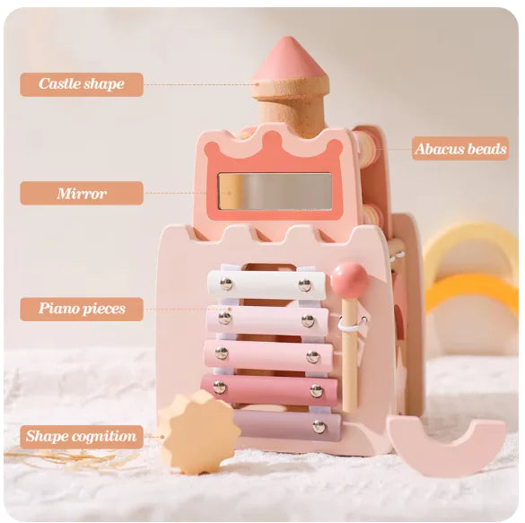 Montessori Wooden Castle Blocks – Educational Toy for Babies & Toddlers | Safe, Non-Toxic & Imaginative Play