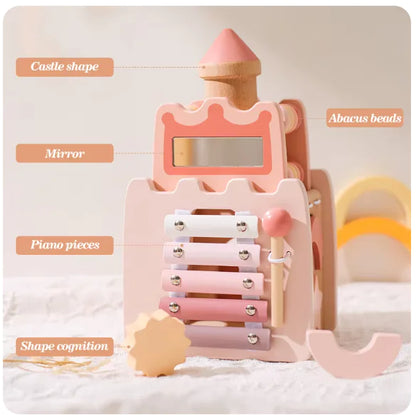 Montessori Wooden Castle Blocks – Educational Toy for Babies & Toddlers | Safe, Non-Toxic & Imaginative Play
